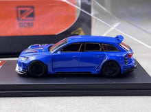 Load image into Gallery viewer, DCM 1:64 Blue RS6 2NCS Wagon Widebody Kit Sports Model Diecast Metal Car New Collection