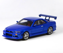 Load image into Gallery viewer, GFCC 1:64 Blue FNF Skyline GTR R34 C-West Sport Model Diecast Metal Car New Collection