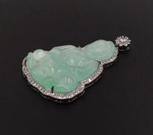 Load image into Gallery viewer, Nature Jade Guanyin Pendant Necklace Gift Jewelry charm Blessing Luck Jewelry e