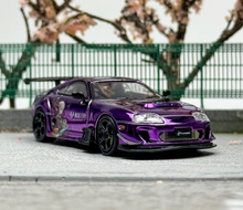 Load image into Gallery viewer, 1:64 LMLF Purple JDM Supra A80Z Pandem Sports Model Diecast Metal Car New Collection