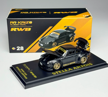 Load image into Gallery viewer, AR 1:64 Black RWB 930 Classic Sports Open Model Diecast Metal Car New Collection