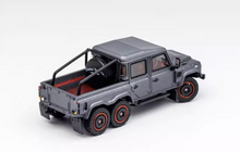 Load image into Gallery viewer, GCD 1:64 Gray Defender 6x6 Pickup Truck Model Metal Diecast Car New