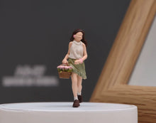 Load image into Gallery viewer, 1:64 Painted Figure Model Miniature Resin Diorama Toy Sand Running Girl Lady