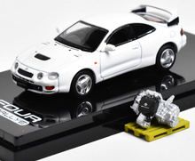 Load image into Gallery viewer, HobbyJapan 1:64 White Celica GT Rallye Engine Sports Model Diecast Metal Car