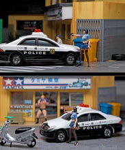 Load image into Gallery viewer, 1:64 Painted Figure Mini Model Miniature Car Scenes Resin Woman Police Officer