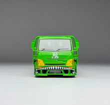 Load image into Gallery viewer, 1:64 Green Dinosaur H300 Trailer Truck 911 GT3 Set Model Diecast Metal Car New Collection