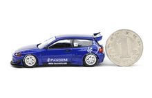 Load image into Gallery viewer, Poprace 1:64 Blue Civic EG6 SIR Pandem Hatchback Model Diecast Metal Car New Collection