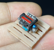 Load image into Gallery viewer, 1:64 JDM Car VTEC Turbo Engine Garage Mechanic Display Model Resin Scene New