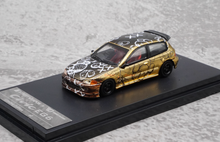 Load image into Gallery viewer, SW 1:64 JDM Gold EG6 Civic Hatchback Figure Sports Model Diecast Metal Car New