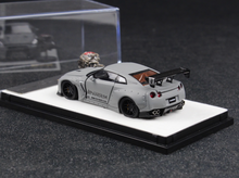 Load image into Gallery viewer, PGM 1:64 Gray GTR R35 Rocket Bunny Pandem Engine Model Diecast Metal Car New Collection