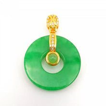 Load image into Gallery viewer, Nature Jade Pendant Elegant Ring Necklace Gift Jewelry charm Blessing Lucky New