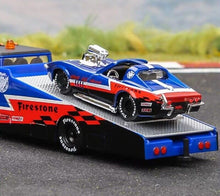 Load image into Gallery viewer, Maisto 1:64 Ramp Trailer Truck 1969 CORVETTE COUPE Model Toy Metal Car