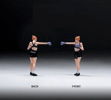 Load image into Gallery viewer, 1:64 Painted Figure Mini Model Miniature Resin Diorama Sand Boxing Girl Boxer