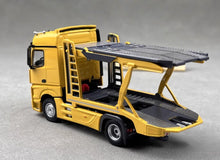 Load image into Gallery viewer, 1:64 Yellow Benz Actros Gigaspace Semi Trailer Truck Model Diecast Metal Car