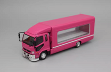 Load image into Gallery viewer, GCD 1:64 Pink Fuso FK Fighter Outriggers Raised Truck Model Diecast Metal Car