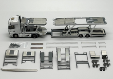 Load image into Gallery viewer, 1:64 Silver AMG Actros Gigaspace 4x2 Trailer Truck Model Diecast Metal Car