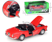Load image into Gallery viewer, WELLY 1:24 1960 Romeo 2600 Spider Convertible Sports Model Diecast Metal Car