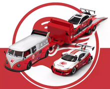 Load image into Gallery viewer, BSC 1:64 VW T1 Civic FD2 GR86 Flatbed Trailer Figure Model Diecast Metal Car