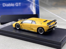 Load image into Gallery viewer, SH 1:64 Yellow Diablo GT 1998 Racing Sports Model Diecast Metal Car New Collection
