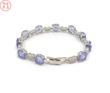 Load image into Gallery viewer, Nature Jade Beaded Bracelet Jewelry Blessing Lucky Fortune Gift For Her Purple M