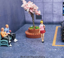 Load image into Gallery viewer, 1:64 Painted Figure Mini Model Miniature Resin Diorama Toy Girl Carrying Guitar
