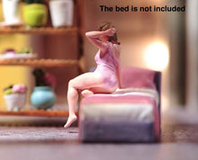 Load image into Gallery viewer, 1:64 Painted Figure Model Miniature Resin Diorama Sand Tennis Girl Sport Lady Collection