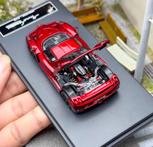 Load image into Gallery viewer, King 1:64 Red Black Rims ENZO Racing Sports Model Diecast Metal Car New Collection