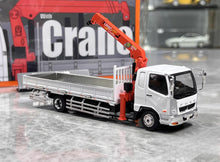 Load image into Gallery viewer, GCD 1:64 White Fuso Fighter Crane Truck Head Model Diecast Metal Car New Collection