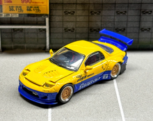 Load image into Gallery viewer, Master 1:64 JDM Yellow RX7 FD Pandem Racing Sports Model Diecast Metal Car New Collection