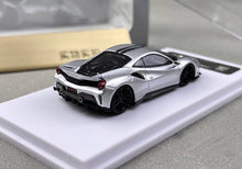 Load image into Gallery viewer, DCM 1:64 Silver Novitec 488 Pista Racing Sports Model Diecast Metal Car New