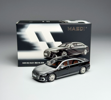 Load image into Gallery viewer, Masdi 1:64 Black Silver A8L Horch Luxury Sport Model Diecast Metal Car New Collection