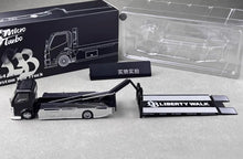 Load image into Gallery viewer, MT 1:64 Black LB H300 Flatbed Tow Truck Custom Model Diecast Metal Car New Collection