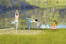 Load image into Gallery viewer, 1:64 Painted Figure Model Miniature Resin Diorama Sand Yoga Pilate Lady GIrl Toy