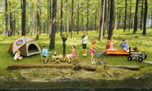 Load image into Gallery viewer, 1:64 Painted Figure Model Miniature Resin Diorama Camping Outdoor Picnic BBQ Toy Collection