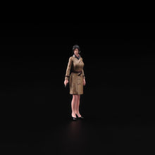 Load image into Gallery viewer, 1:64 Painted Unpainted Figure Model Miniature Resin Diorama Wind Coat Girl Sand New