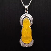 Load image into Gallery viewer, Nature Jade Guanyin Pendant Necklace Gift Jewelry charm Blessing Fortune New dd