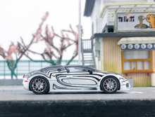 Load image into Gallery viewer, Mortal 1:64 Black White Veyron SS Racing Sports Model Diecast Metal Car New Collection