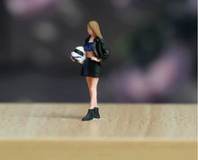Load image into Gallery viewer, 1:64 Painted Figure Model Miniature Resin Diorama Toy Sand Helmet Girl Standing