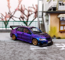 Load image into Gallery viewer, CM 1:64 Purple Evolution EVO Lancer 9 IX Sports Model Diecast Metal Car New