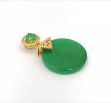 Load image into Gallery viewer, Nature Jade Round Pendant Necklace Gift For Woman Jewelry charm Blessing Lucky C