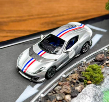 Load image into Gallery viewer, TOC 1:64 Silver Stripe 812C Coupe Racing Sports Model Diecast Metal Car New Collection