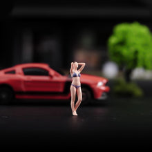 Load image into Gallery viewer, 1:64 Painted Figure Model Miniature Resin Diorama Sand Toy Purple Bikini Girl New