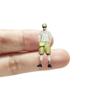 Load image into Gallery viewer, 1:64 Painted Figure Mini Model Miniature Resin Diorama Boy Guy Trendy Green Bag