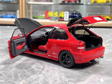 Load image into Gallery viewer, MH 1:18 Red JDM Civic Type R EK9 B16B Vtec Engine Model Diecast Metal Car New Collection