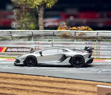 Load image into Gallery viewer, HH 1:64 Silver Aventador SVJ LP770-4 Racing Sports Model Diecast Metal Car New Collection