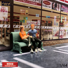Load image into Gallery viewer, 1:64 Painted Figure Mini Model Miniature Resin Diorama Sand People Chatting Set