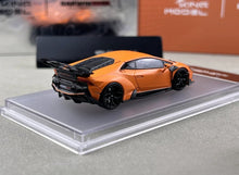 Load image into Gallery viewer, King 1:64 Matte Orange Huracan Widebody Sports Model Diecast Metal Car New Collection