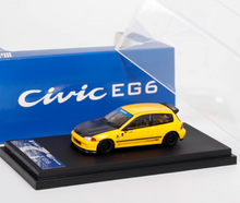 Load image into Gallery viewer, SW 1:64 JDM Yellow EG6 Civic SIR Hatchback Sport Model Diecast Metal Car New Collection