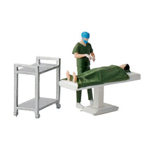 Load image into Gallery viewer, 1:64 Painted Figure Mini Model Miniature Resin Diorama Doctor Patient Surgery New Scene