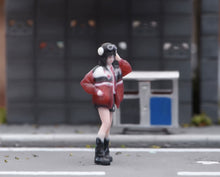 Load image into Gallery viewer, 1:64 Painted Figure Model Miniature Resin Diorama Scene Motorcycle Style Girl